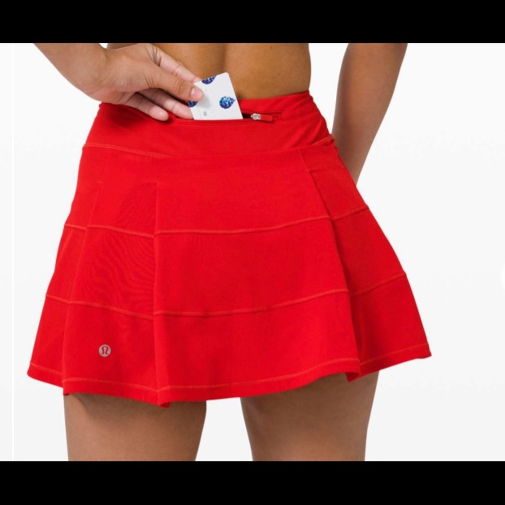 Lululemon Red Pace Rival Skirt *Tall